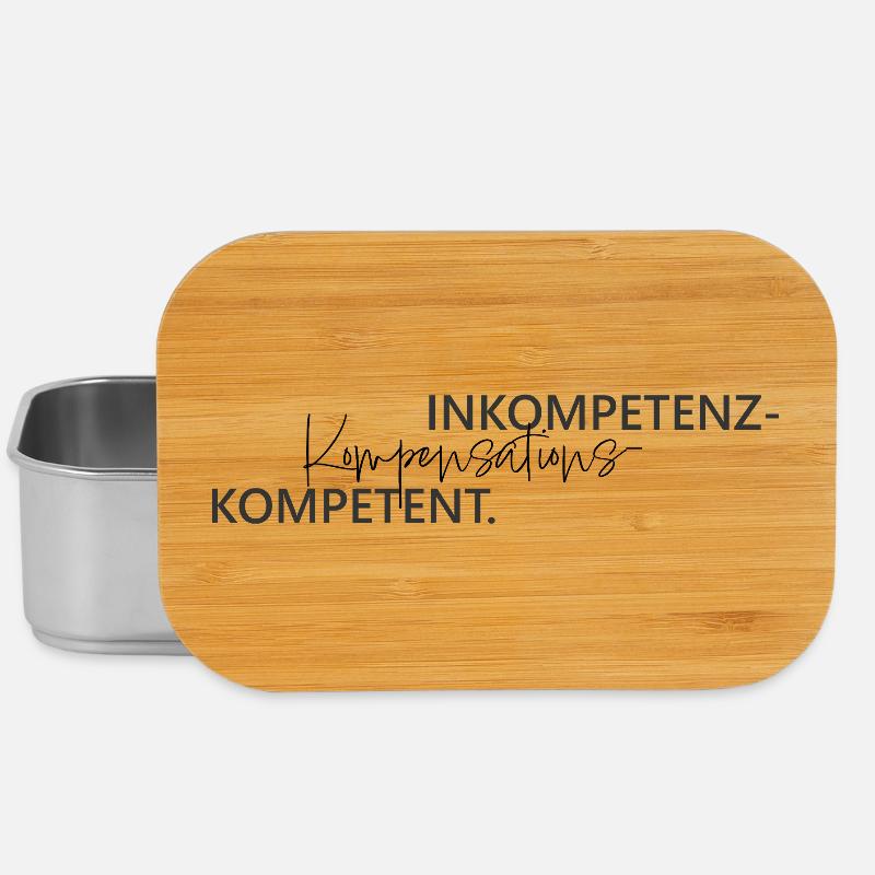 Inkompetenz Kompensations Kompetenz Wortspiel - Lunch Box - Silber