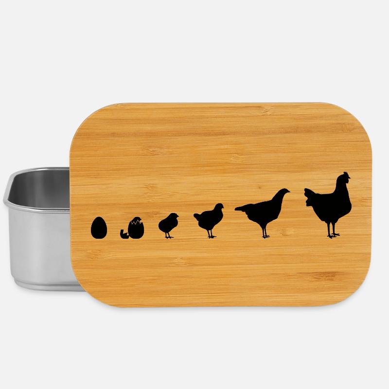 Snapshot Chick Family, Chicken, Evolution, - Lunch Box - silver
