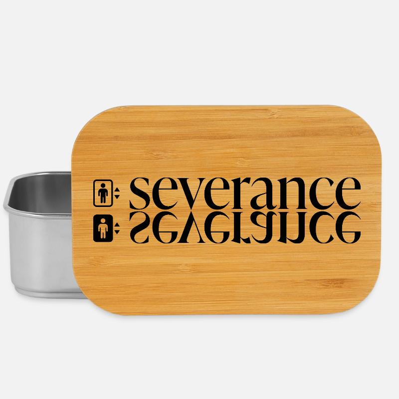 Severance Typo Print with Elevator - Lunch Box - silver