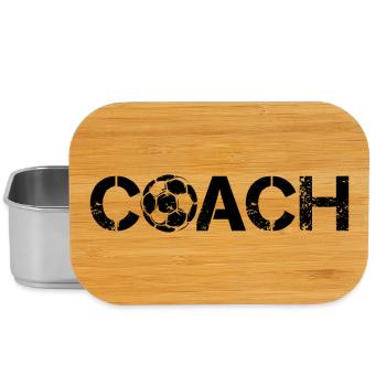 Soccer Coach Ball Icon Used Look Team - Lunch Box - silver - Front