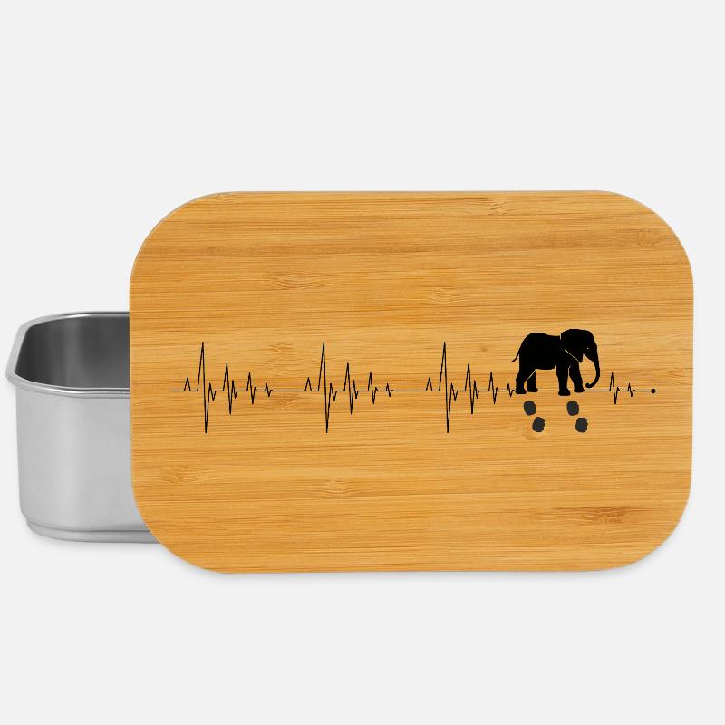 Herzschlag Elefant - Lunch Box - Silber