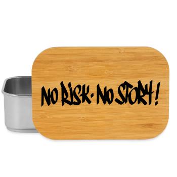 No Risk No Story Motto - Lunch Box - silver - Front