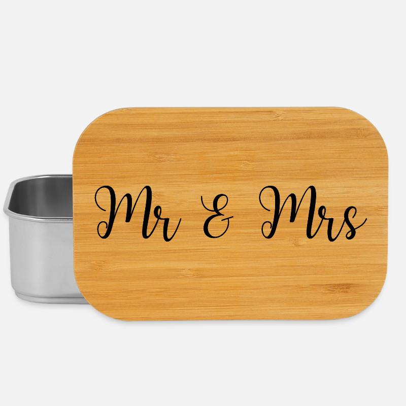 Mr & Mrs Hochzeit Design - Lunch Box - Silber