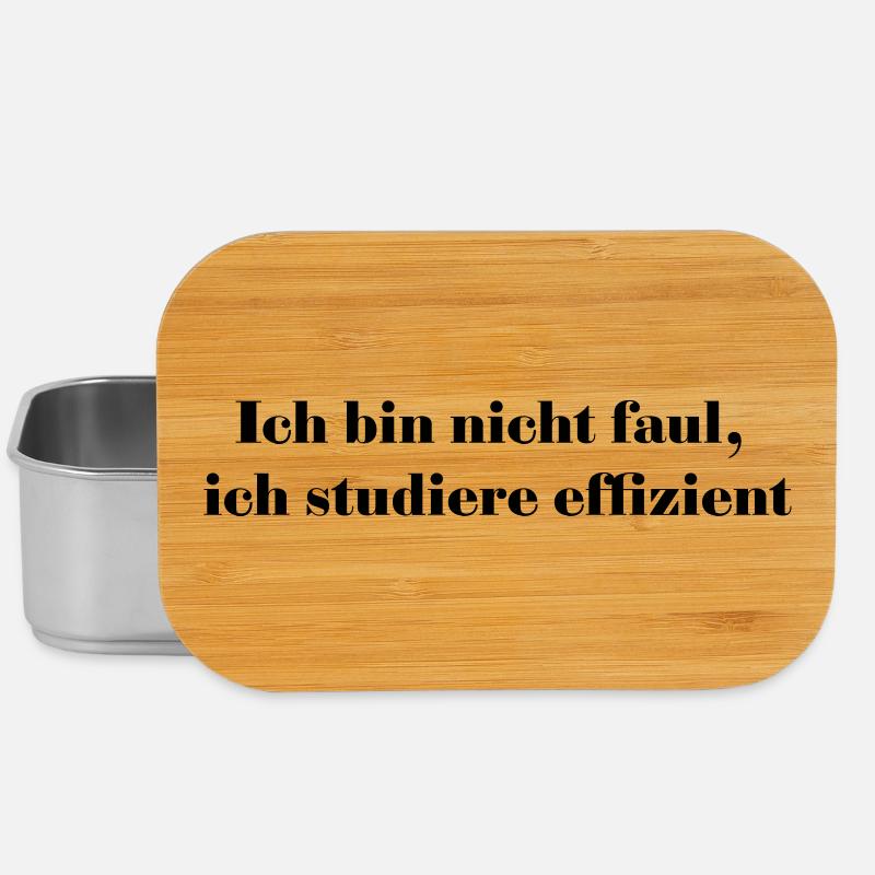 Ich bin nicht faul, ich studiere effizient - Lunch Box - Silber