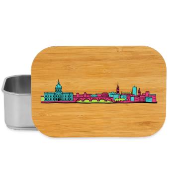 Toulouse City Skyline Basilique Linienzeichnung - Lunch Box - Silber - Vorne
