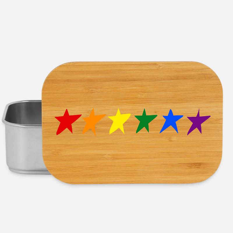 ÉTOILES AVEC DES COULEURS LGTB - Boîte à goûter - argent