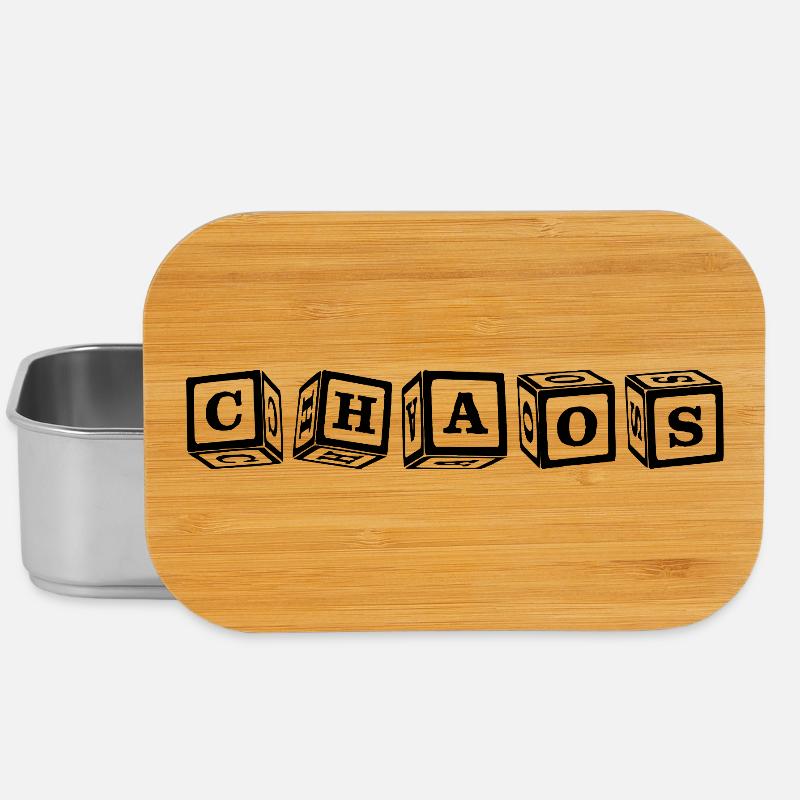 Chaos – Eye-catching 3D cube letter design - Lunch Box - silver