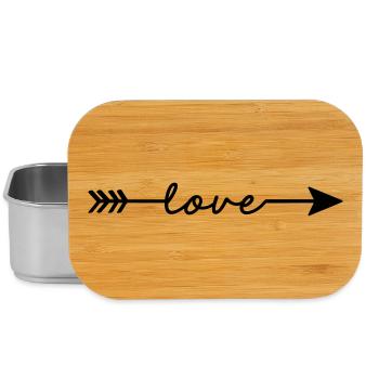 love arrow trend gift love in love - Lunch Box - silver - Front