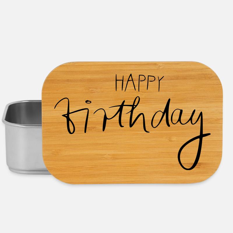 Happy birthday - Lunch Box - Silber
