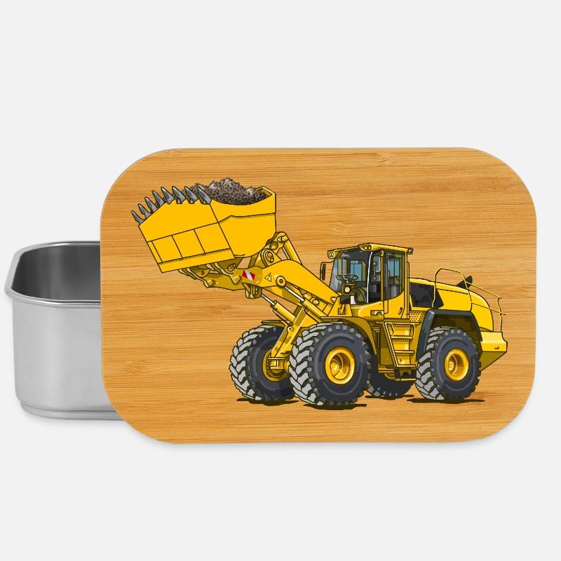 Chargeuse sur pneus, engin de chantier - Boîte à goûter - argent