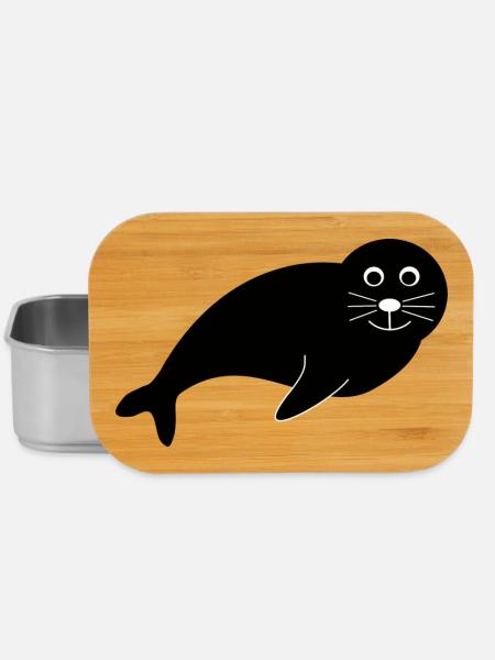 Seehund Seehunde Robbe Robben Tiere - Lunch Box - Silber