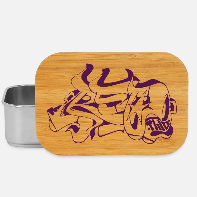 Abstract Graffiti Design - Lunch Box - silver
