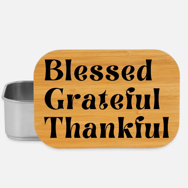Grateful thankful - Lunch Box - silver