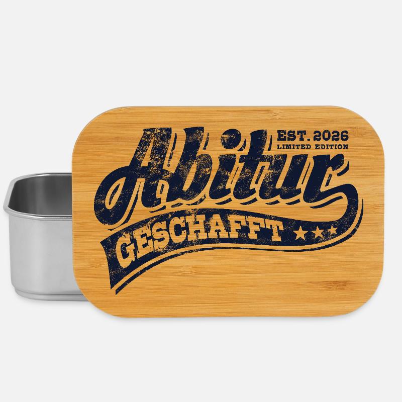 Abi Est 2026 - Abitur - Geschenk - Lunch Box - Silber