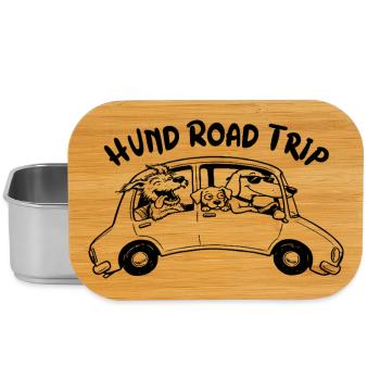 Dog Road Trip Car Travel Funny Gift Idea - Lunch Box - silver - Front