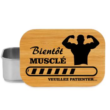 bientôt musclé  - Boîte à goûter - argent - Devant