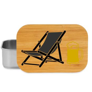 Vecteur couleur bière chaise de plage - Boîte à goûter - argent - Devant