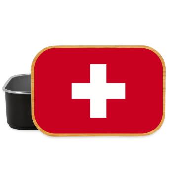 Schweiz Flagge - Lunch Box - Schwarz - Vorne