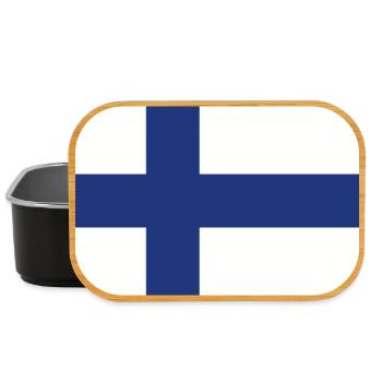 Drapeau national de la Finlande - Boîte à goûter - noir - Devant