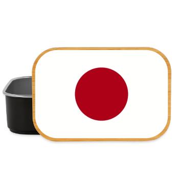 Japan National Flag - Lunch Box - black - Front