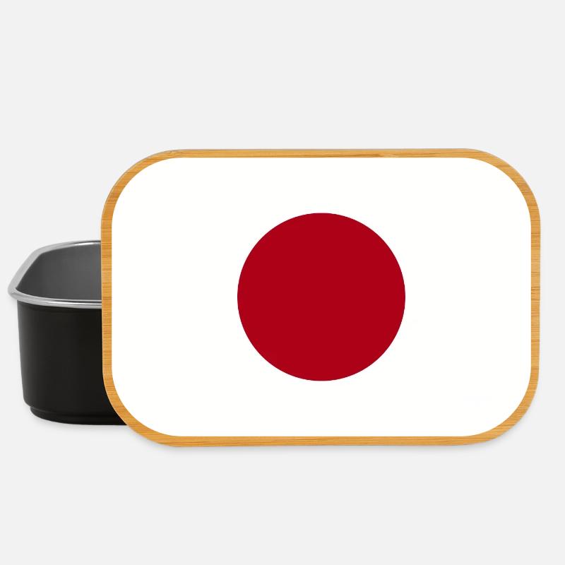 Japan National Flag - Lunch Box - black