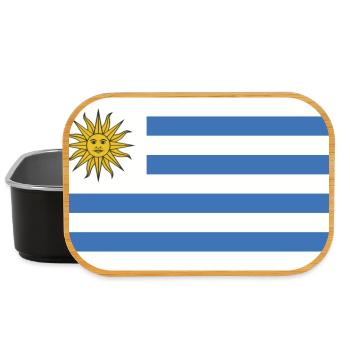 Uruguay National Flag - Lunch Box - black - Front
