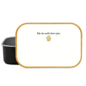 Backe die Welt einen besseren Cupcake - Lunch Box - Schwarz - Vorne