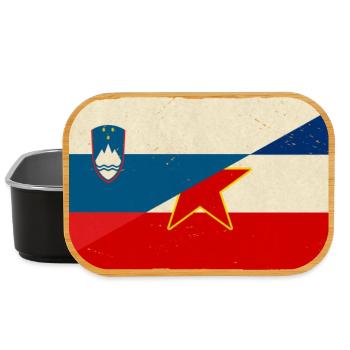 Slowenien und Jugoslawien Vintage Flagge - Lunch Box - Schwarz - Vorne