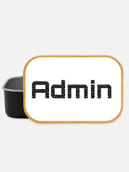 ADMIN Blackwords/WhiteBackround - Lunch Box - Schwarz