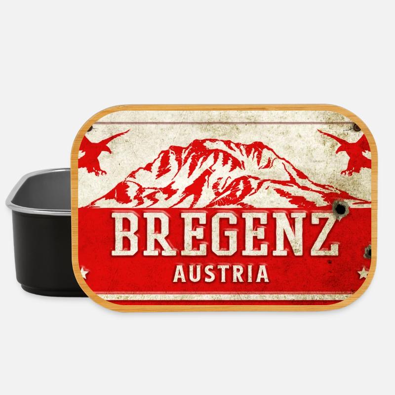 Bregenz Österreich Vintage Schild - Lunch Box - Schwarz