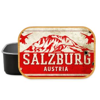 Salzburg Austria vintage sign - Lunch Box - black - Front