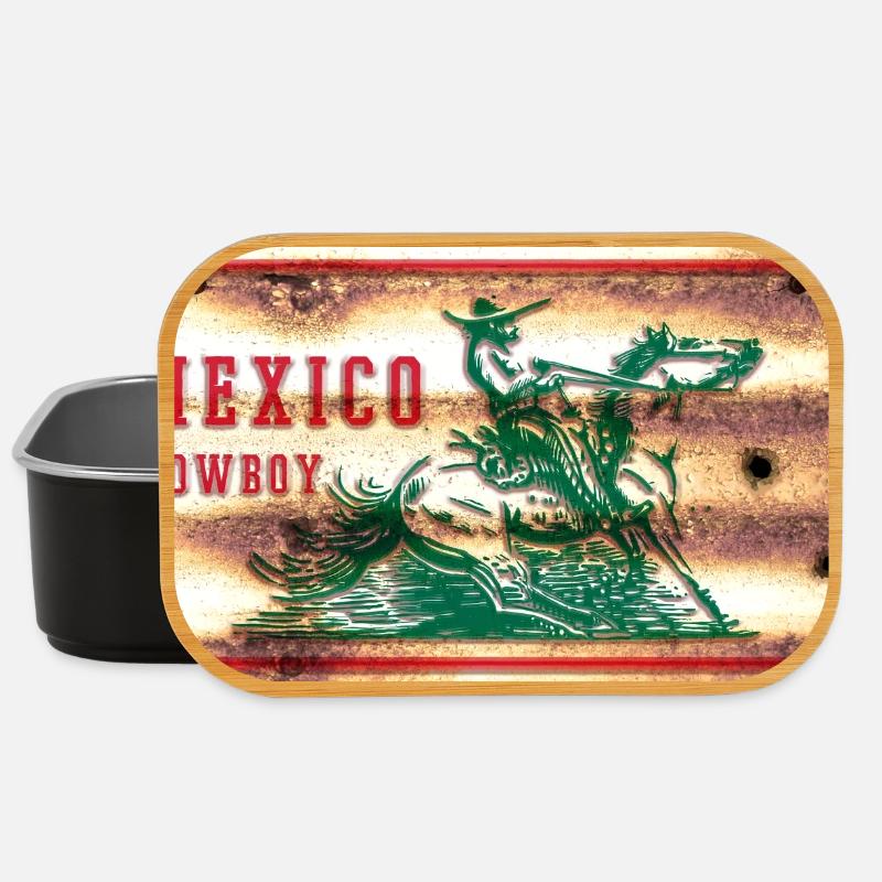 Mexiko Cowboy Schild - Lunch Box - Schwarz