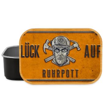 Glück auf Ruhrpott Schild - Lunch Box - Schwarz - Vorne