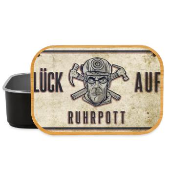 Glück auf Ruhrpott Schild - Lunch Box - Schwarz - Vorne