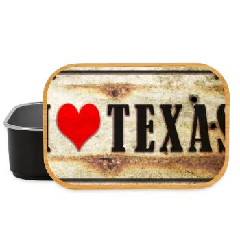 J'adore le Texas - Boîte à goûter - noir - Devant