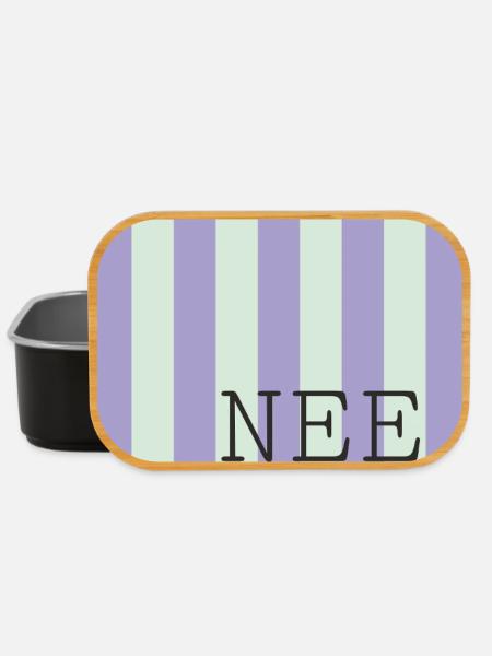 Nee Pastel Stripe Font - Lunch Box - black