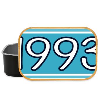 Année 1993 - Année 93 - LETTRAGE - Boîte à goûter - noir - Devant