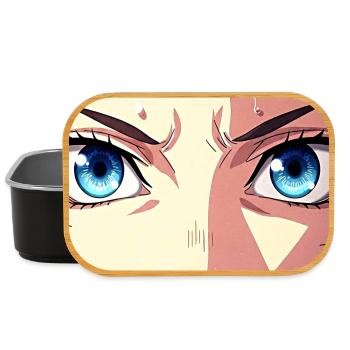 Anime Eyes Blue Iris Manga Fan - Lunch Box - black - Front