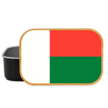 Drapeau de Madagascar - Boîte à goûter - noir - Devant
