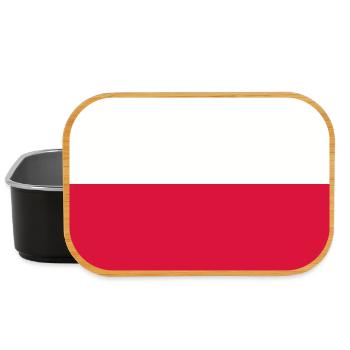 Aufkleber Flagge von Polen Polen Polen Pologne - Lunch Box - Schwarz - Vorne