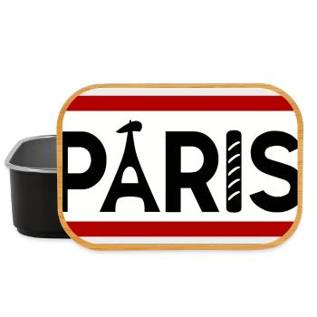 Panneau signalétique ville de Paris - Boîte à goûter - noir - Devant
