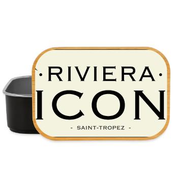 Riviera Icon Logo noir Beige - Boîte à goûter - noir - Devant