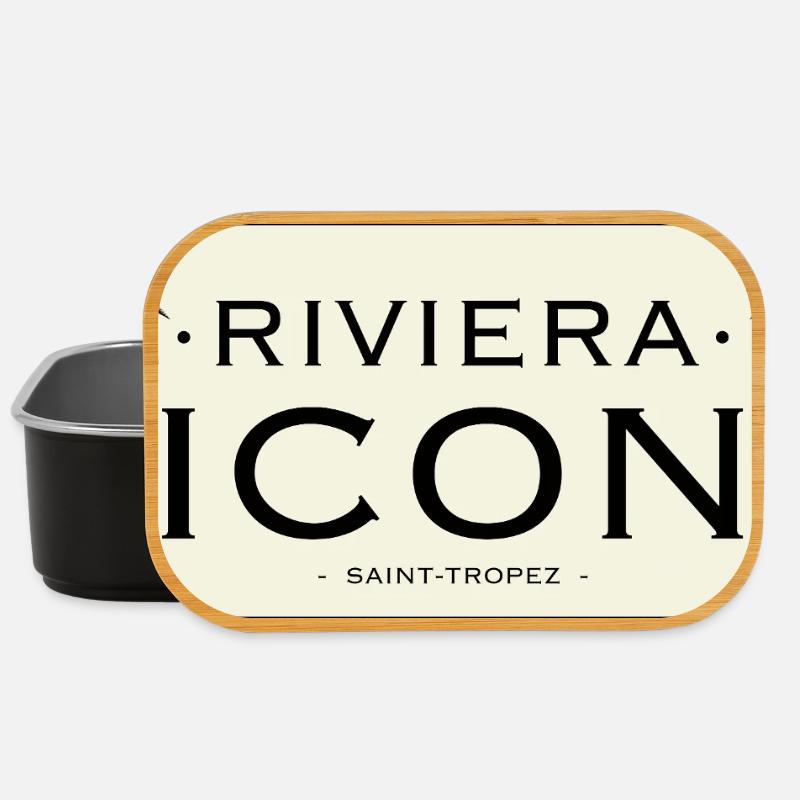 Riviera-Symbol Logo Schwarz Beige - Lunch Box - Schwarz