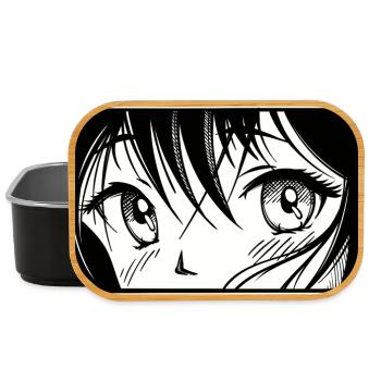 Comic Anime Manga Japanese Cartoon Animation - Lunch Box - black - Front