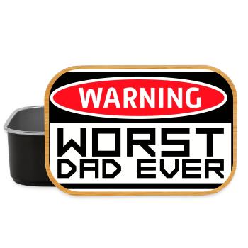 Worst Dad Ever Lustig Sarkastisch Vatertag Papa - Lunch Box - Schwarz - Vorne