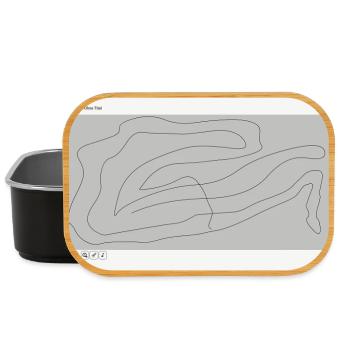 Fließende Konturen Linienkunst - Lunch Box - Schwarz - Vorne