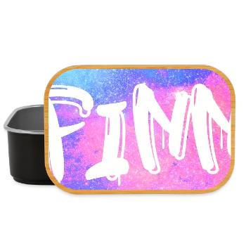 Finn: Neon-Graffiti Galaxie - Lunch Box - Schwarz - Vorne