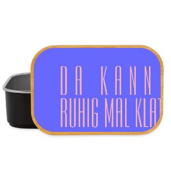 Da kann man ruhig mal klatschen - Lunch Box - Schwarz - Vorne