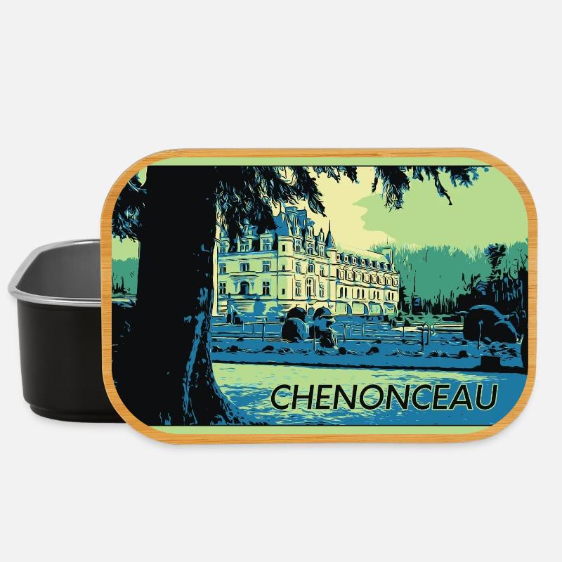 Vue Château de Chenonceau : Vallée de la Loire - Boîte à goûter - noir