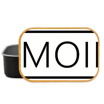Autocollant : Phare avec lettres Moin - Boîte à goûter - noir - Devant